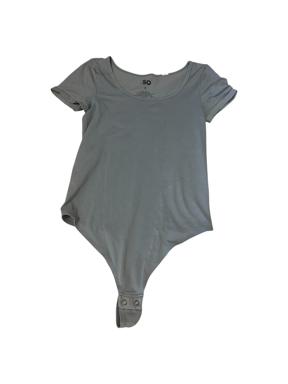 SO Fitted Scoop Neck Blue Size Small Short Sleeve Bodysuit
